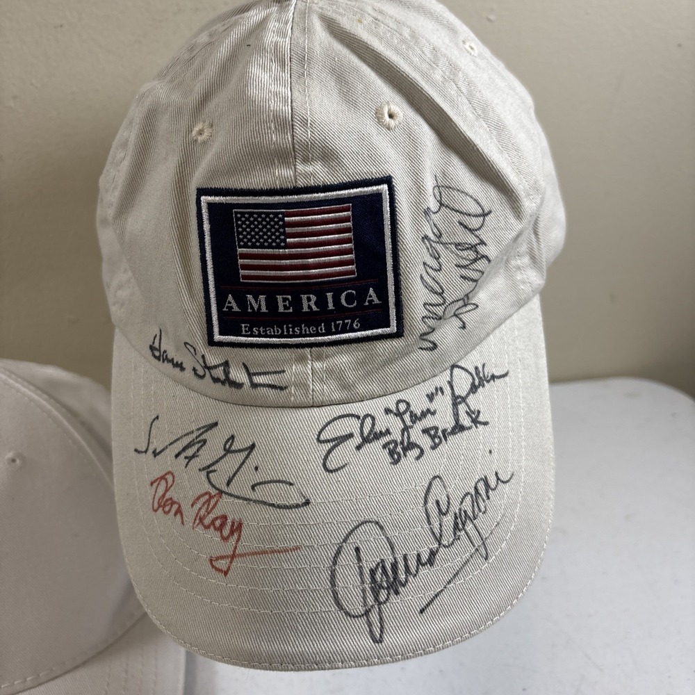 Stockton Golf & America Hat With Autographed Signatures Of NCAA Women Golfers - Picture 2 of 9